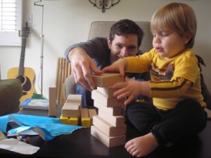 Reed loves his new building blocks
