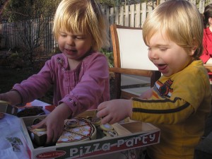 A pizza party! Thanks, Lola!