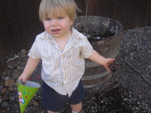 Dirt is more fun than toys