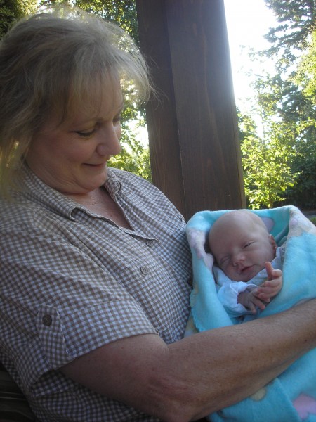 06/30/09 - Brooke snuggling with Grammie